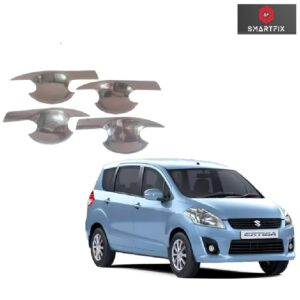 Finger Bowl for Maruti Suzuki Ertiga 2012, Door Handle Bowl, Finger Grip, Chrome Finish, ABS Material, Silver, 1 Set of 4Pcs
