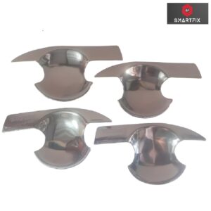 Finger Bowl for Maruti Suzuki Swift 2015 Model, Finger Bowl Cover/Guard, Finger Grip, Chrome Finish, ABS Material, Silver, 1 Set of 4Pcs