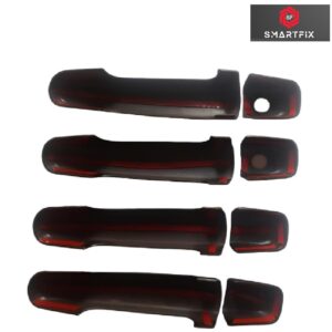 Maruti Suzuki Swift 2009-17 Catch Cover,Door Handle Cover/Protector, Chrome Finish, Black Color, ABS Material, with Adhesive, Set of 4 Pcs