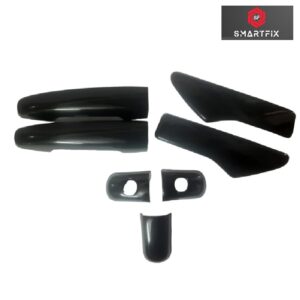 Maruti Suzuki Swift 2018 Catch Cover, Door Handle Protector, Chrome Finish, Black Color, ABS Material, Set of 7 Pcs