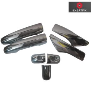 Maruti Suzuki Swift 2018 Catch Cover, Door Handle Guard/Protector, Chrome Finish, ABS Material, Set of 7 Pcs, Silver Color (Silver)