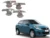 Finger Bowl for Maruti Suzuki Dzire 2012, Finger Bowl Cover/Guard, Finger Grip, Chrome Finish, ABS Material, Silver, 1 Set of 4Pcs