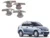 Finger Bowl for Maruti Suzuki Dzire 2015, Finger Bowl Cover/Guard, Finger Grip, Chrome Finish, ABS Material, Silver, 1 Set of 4Pcs