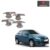 Finger Bowl for Maruti Suzuki Dzire 2012, Finger Bowl Cover/Guard, Finger Grip, Chrome Finish, ABS Material, Silver, 1 Set of 4Pcs