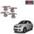 Finger Bowl for Maruti Suzuki Dzire Old Model, Finger Bowl Cover/Guard, Finger Grip, Chrome Finish, ABS Material, Silver, 1 Set of 4Pcs