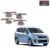 Finger Bowl for Maruti Suzuki Ertiga 2012, Door Handle Bowl, Finger Grip, Chrome Finish, ABS Material, Silver, 1 Set of 4Pcs