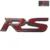 RS 3D Metal Badge Car Monogram Sticker Logo Emblem, Red, Universal 8.7×2.2×0.5 cm (Pack of 1)