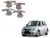 Finger Bowl for Maruti Suzuki Swift 2009 Model, Finger Bowl Cover/Guard, Finger Grip, Chrome Finish, ABS Material, Silver, 1 Set of 4Pcs