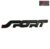 Sport 3D Metal Sticker Badge Car Monogram Modern Design Emblem for Car, with Self Adhesive,Universal, Car Exterior Accessories, Logo for All Cars (Black)