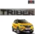 Triber 3D Bonnet Letter Alphabets Chrome Sticker Compatible for Renault Triber, Pack of 1