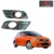 Fog Lamp Cover/Fog Light Chrome for Suzuki Swift Type-1 (2009-2011) | Easy Installation, Pack of 2, Silver
